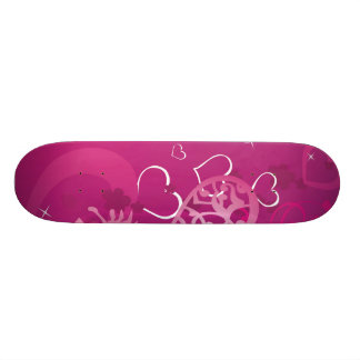 Rosa hjärtaCollage Mini Skateboard Bräda 18,5 Cm