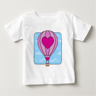Rosa hjärtaluftballongT-tröja Tee Shirt