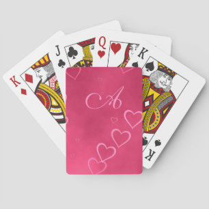 Rosa hjärtamönster casinokort