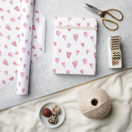 Rosa hjärtan Alla hjärtans dag Presentpapper