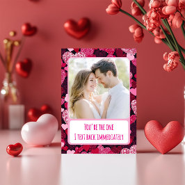 Rosa Hjärtan Jag Svarar Dig Direkt Foto Helgkort