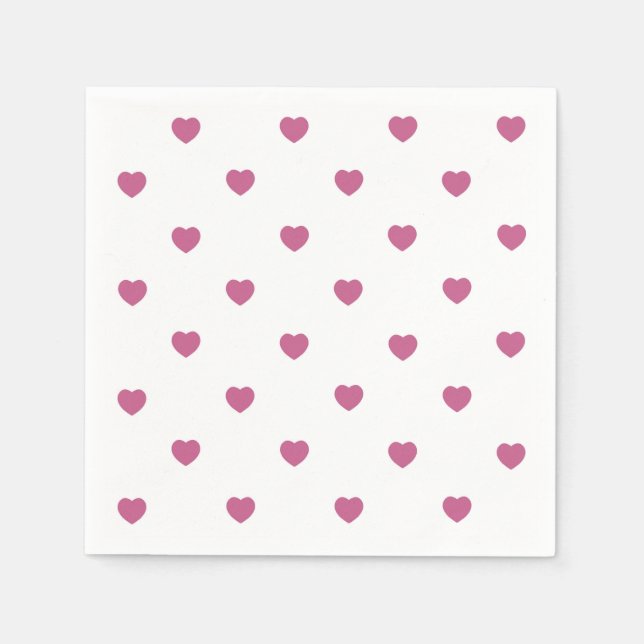 Rosa hjärtan, pappersservett för Alla hjärtans dag (Framsidan)