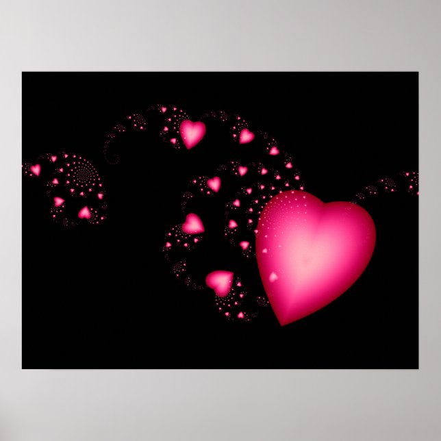 Rosa hjärtan  poster (Framsidan)