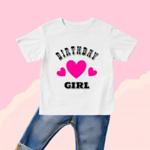 Rosa hjärtan t shirt