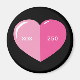 Rosa hjärtaPillkapsel Magnet