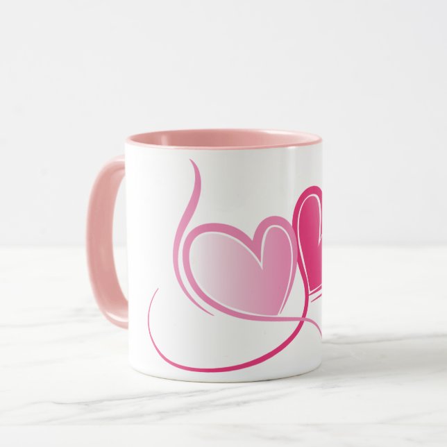 Rosa Hjärtas Mugg (Framsida vänster)