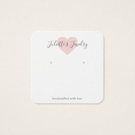 Rosa Hjärtat Hjärtat Anpassningsbar Hjärtklappning Fyrkantigt Visitkort