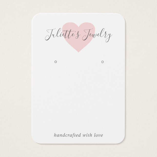 Rosa Hjärtat Hjärtat Anpassningsbar Hjärtklappning Visitkort (Framsidan)