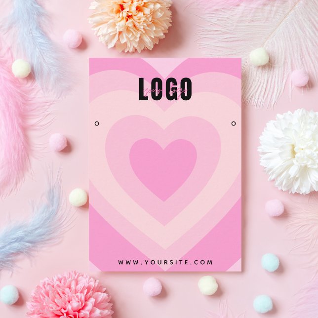 Rosa Hjärtat Kärlek Öron Juderlig Visning Visitkort (Skapare uppladdad)