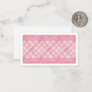 ROSA HJÄRTAT QUILT 3,5x2-platta kort II