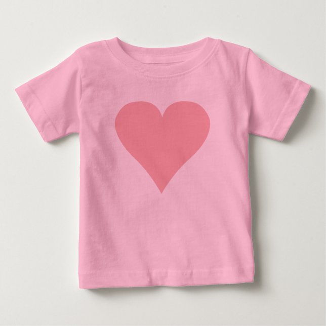 Rosa hjärtaTShirt Tee (Framsida)