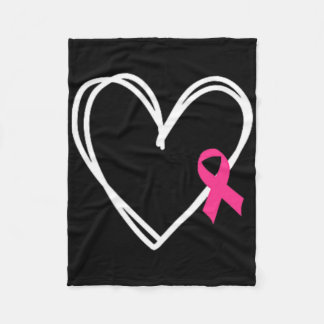 Rosa Hjärtbandscancer Bröstcancer Medvetenhet Kvin Fleecefilt