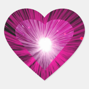 Rosa Hjärtdekal hjärtklaffsform Hjärtformat Klistermärke