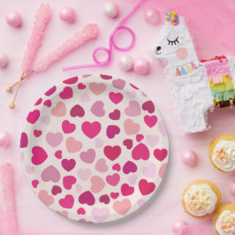 Rosa Hjärter med vitt