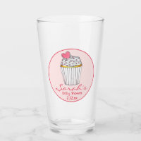 Rosa Hjärtformad Cupcake Bröllops- eller Barnkalas