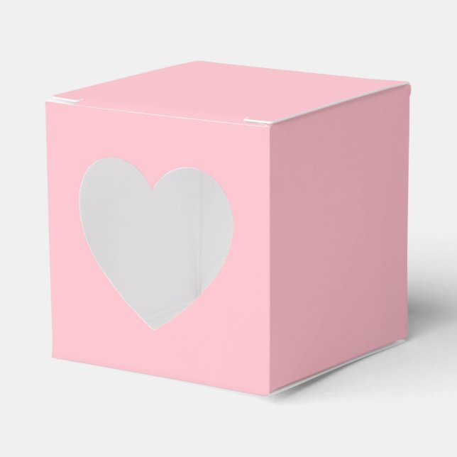 Rosa hjärtformad presentask (Framsidan Sidan)