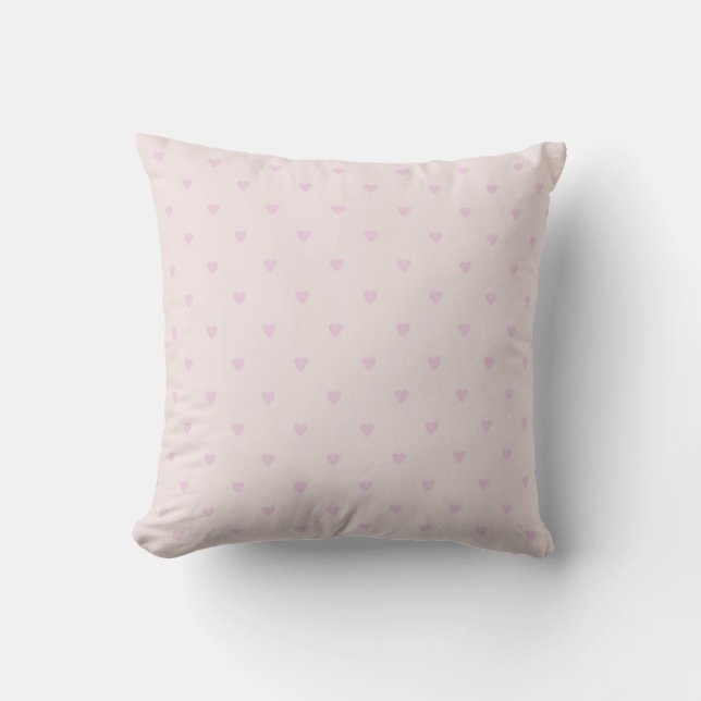 rosa hjärtmönster kudde (Framsida)