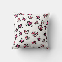 Rosa hjärtmönster – Sött doodle-design