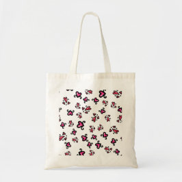 Rosa hjärtmönster – Sött doodle-design Tygkasse