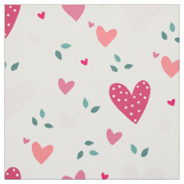 Rosa hjärtmönstrad babyflick rum fabric tyg