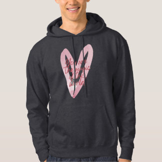 Rosa Hjärtmotivations-Hoodie Hoodie