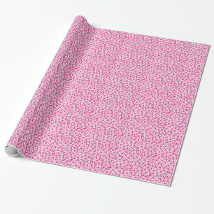 Rosa hjärtor som slår in papper presentpapper