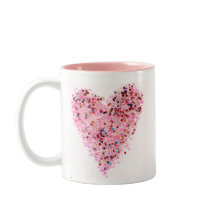 Rosa hjärtrytt mug