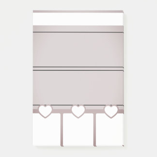 Rosa Hjärtvårdad daglig planering Bokför antecknin Post-it Block