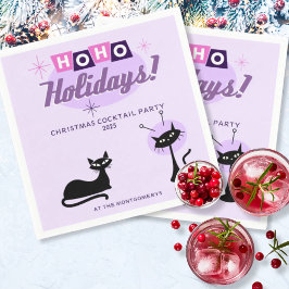 Rosa Ho Ho-helger Midcentury Modern jul Pappersservett
