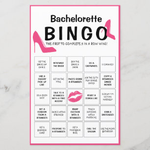 Rosa Högklackar Bingo-spel ANPASSADE
