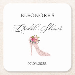 Rosa Högklackar Möhippa Underlägg Papper Kvadrat