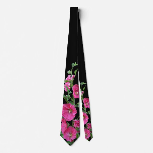 Rosa Hollyhocks på Black Slips (Framsida)