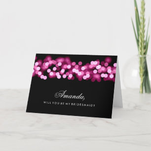 Rosa Hollywood Glam är min Bridesmaid Inbjudan