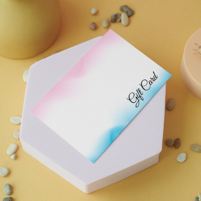 Rosa Holografiskt presentkort för certifikat om be (Pink Holographic Iridescent Certificate Gift Card)