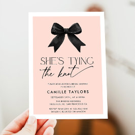 Rosa Hon är Gifter sig Bow Möhippa Inbjudningar