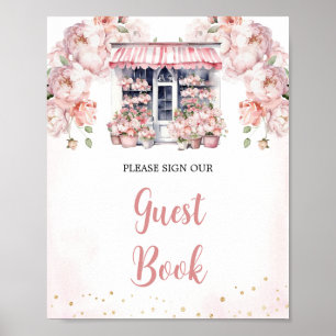 Rosa Hon är utanför Möhippan Guest Bok Poster
