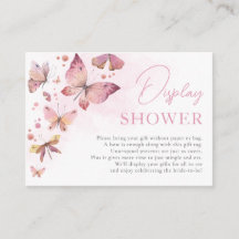 Rosa Hon Ge mig Butterflies Visning Shower
