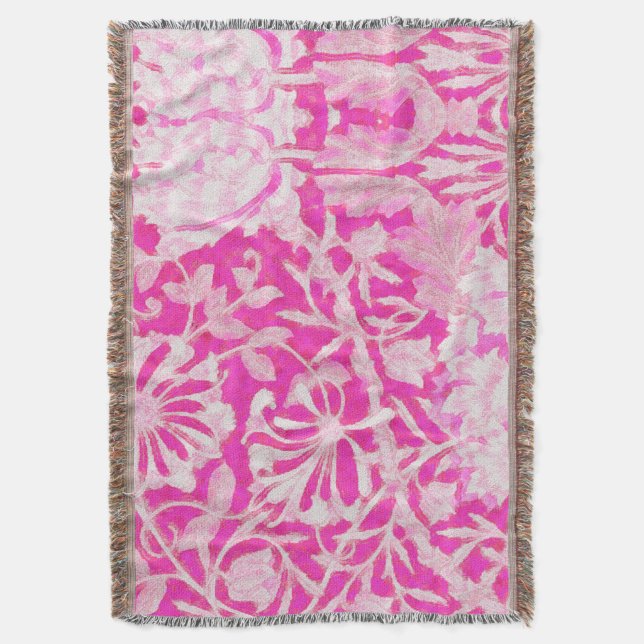 Rosa Honeysuckle Filt (Framsidan Vertikal)