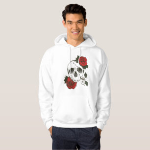 rosa hoodie för skalle