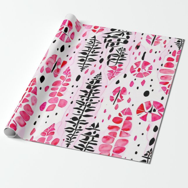 Rosa Horizons: Native American Mönster Presentpapper (Utrullad)