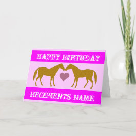 Rosa Horse Birthday Card Kort