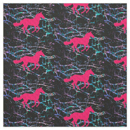 Rosa Horse Hologram Fabric Tyg
