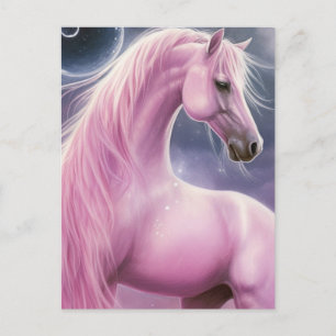 Rosa Horse Vykort