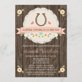 ROSA HORSESHOS WESTERNARE COWGIRL BABY SHOWER INBJUDNINGAR