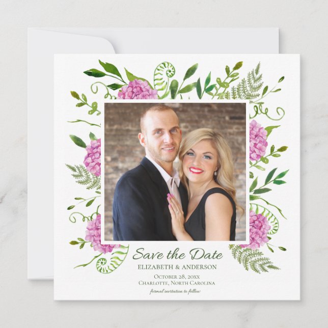 Rosa Hortensia Foto Spara Datumet (Framsida)