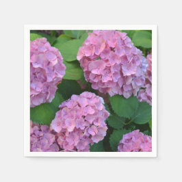 Rosa Hortensia hydrangea Party Pappersservett