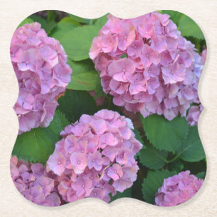 Rosa Hortensia hydrangea Party Underlägg Papper