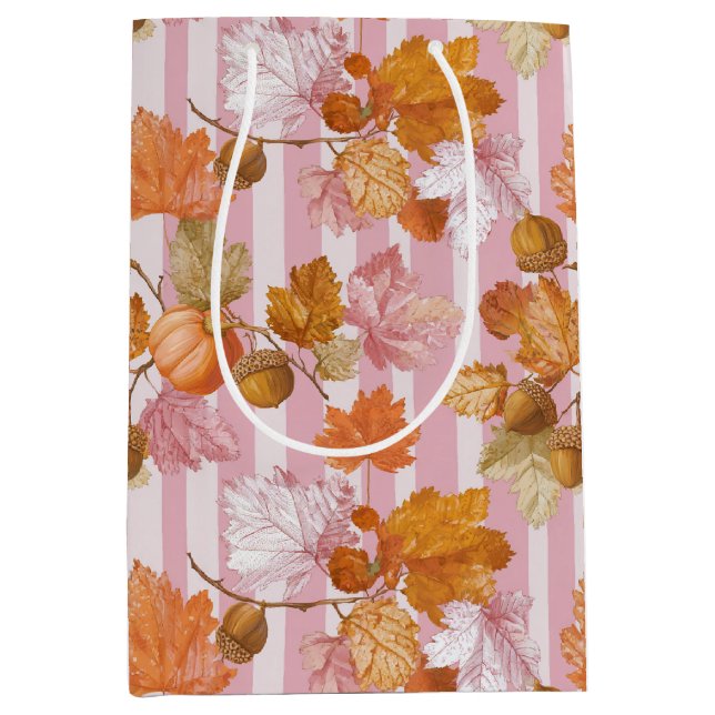 Rosa Höst löv och Acorns Mönster - Fall (Framsidan)