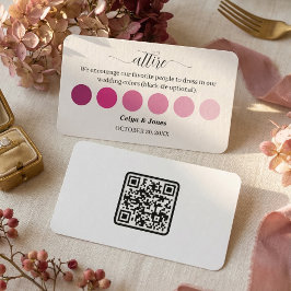 ROSA Höstbröllopsklädsel Dräktkod Palett Tilläggskort