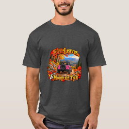 Rosa höstlöv & bergsstigar T-Shirt